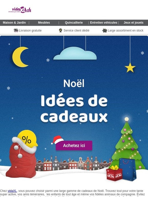 Trouvez vos cadeaux de Noël chez vidaXL