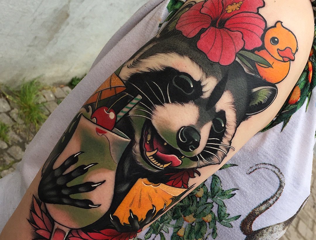 Art Immortal Tattoo  Tattoos  Animal  Trash panda