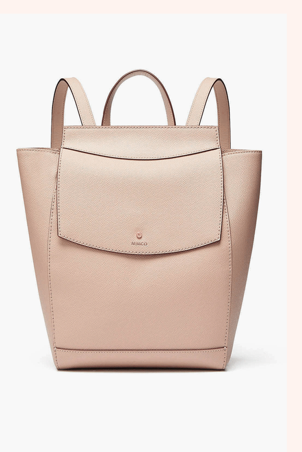 mimco leather backpack