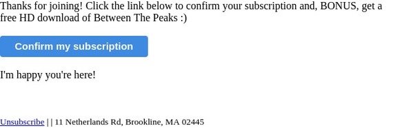 Important: confirm your subscription