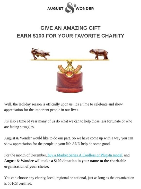 Give An Amazing Gift. Earn $100 For Your Favorite Charity.