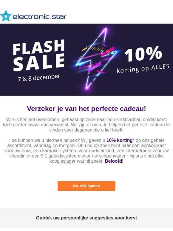 Klaar voor onze ⚡Flash Sale⚡? 10% korting!