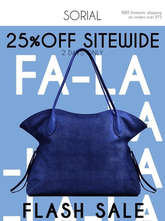 25% off sitewide / Last day