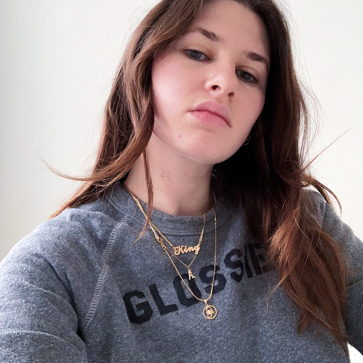 glossier sweatshirt