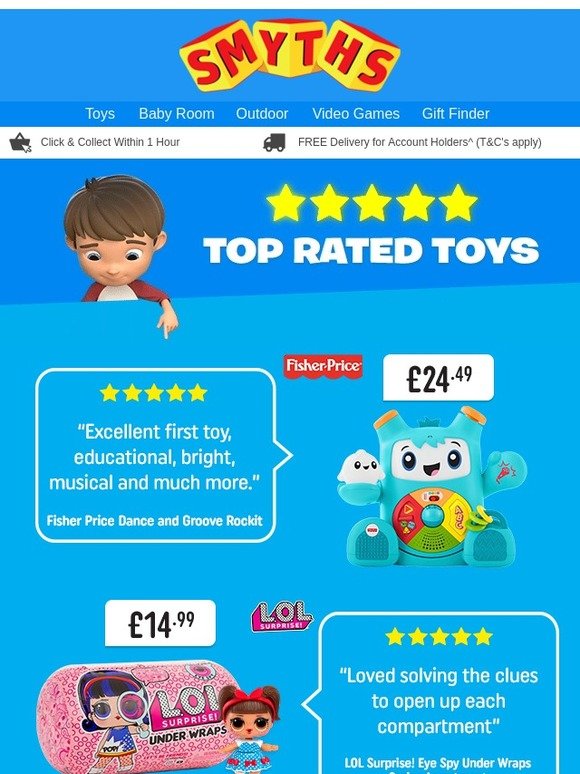 Smyths Toys HQ Top rated toys! Milled