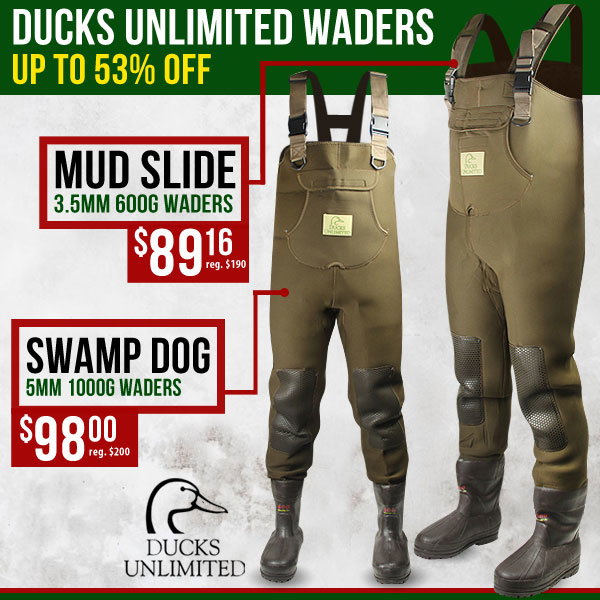 Wing Supply: All new: Ducks Unlimited waders half off