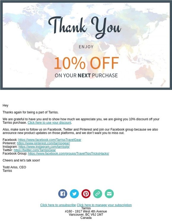 Our way of showing thanks!