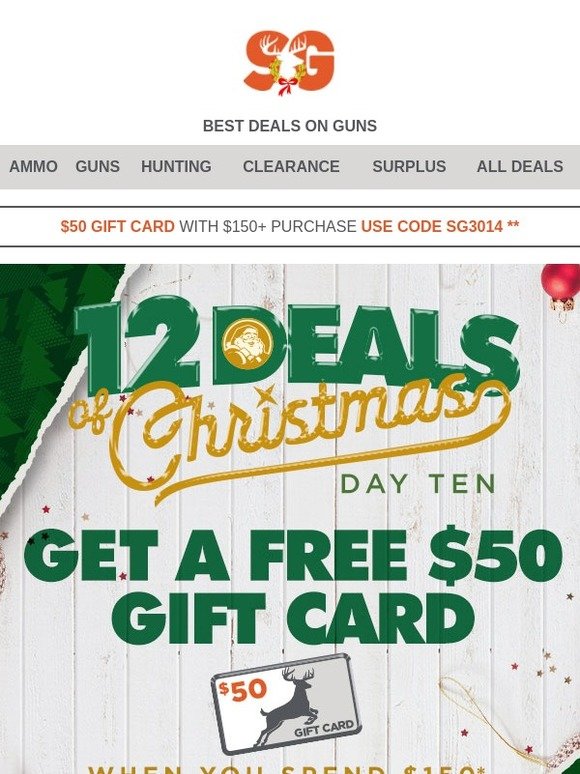 The Sportsman's Guide Free 50 Gift Card When You Spend 150 Milled