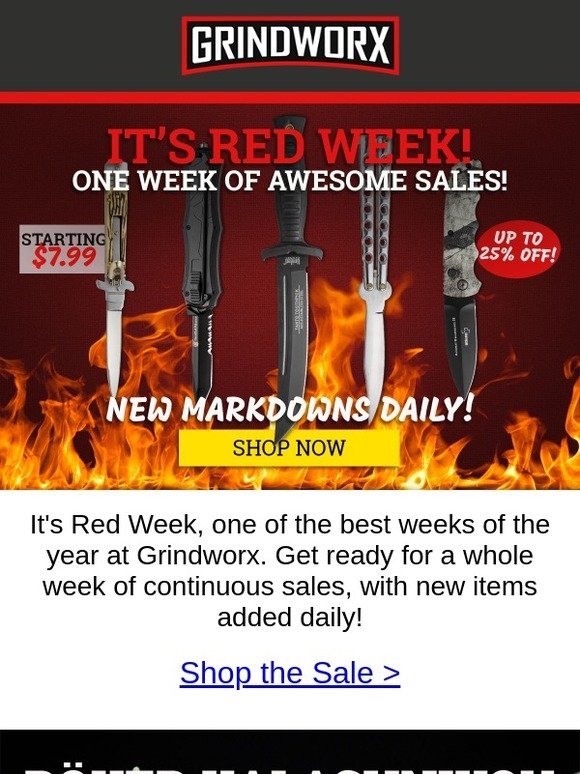 It's Red Week! An Entire Week of Sales!