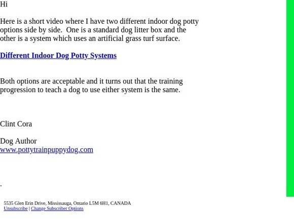 [VIDEO] Different Indoor Dog Potty Systems