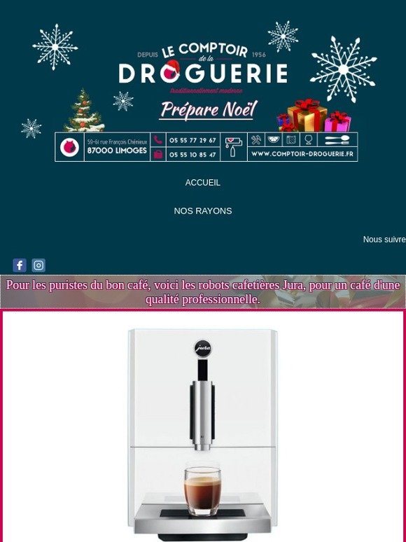 Les idées cadeaux du comptoir de la droguerie - Machine à café Jura