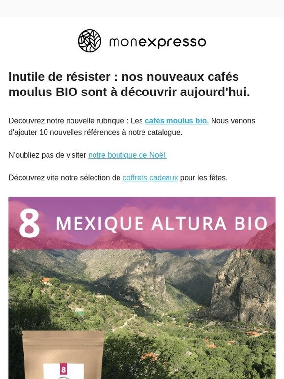 ❗ Cafés Moulus Bio : ne passez pas à côté