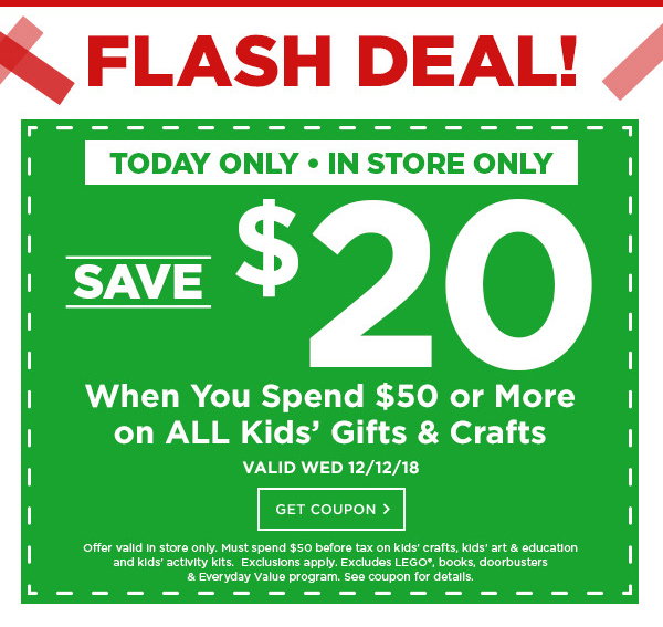 Spend 50 Save 20 Kids Category Coupon