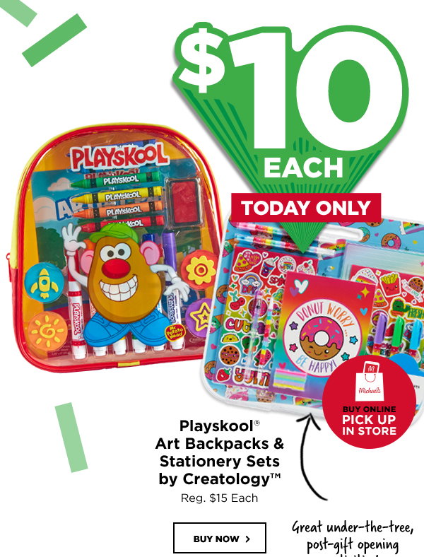 Playskool Art Backpacks And Stationery Sets