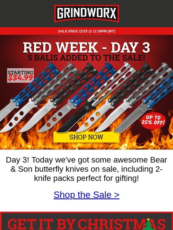 5 Butterfly Knives Added to the Sale!