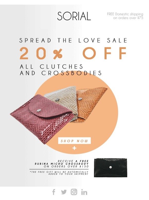 Get 20% off crossbodies & a FREE gift