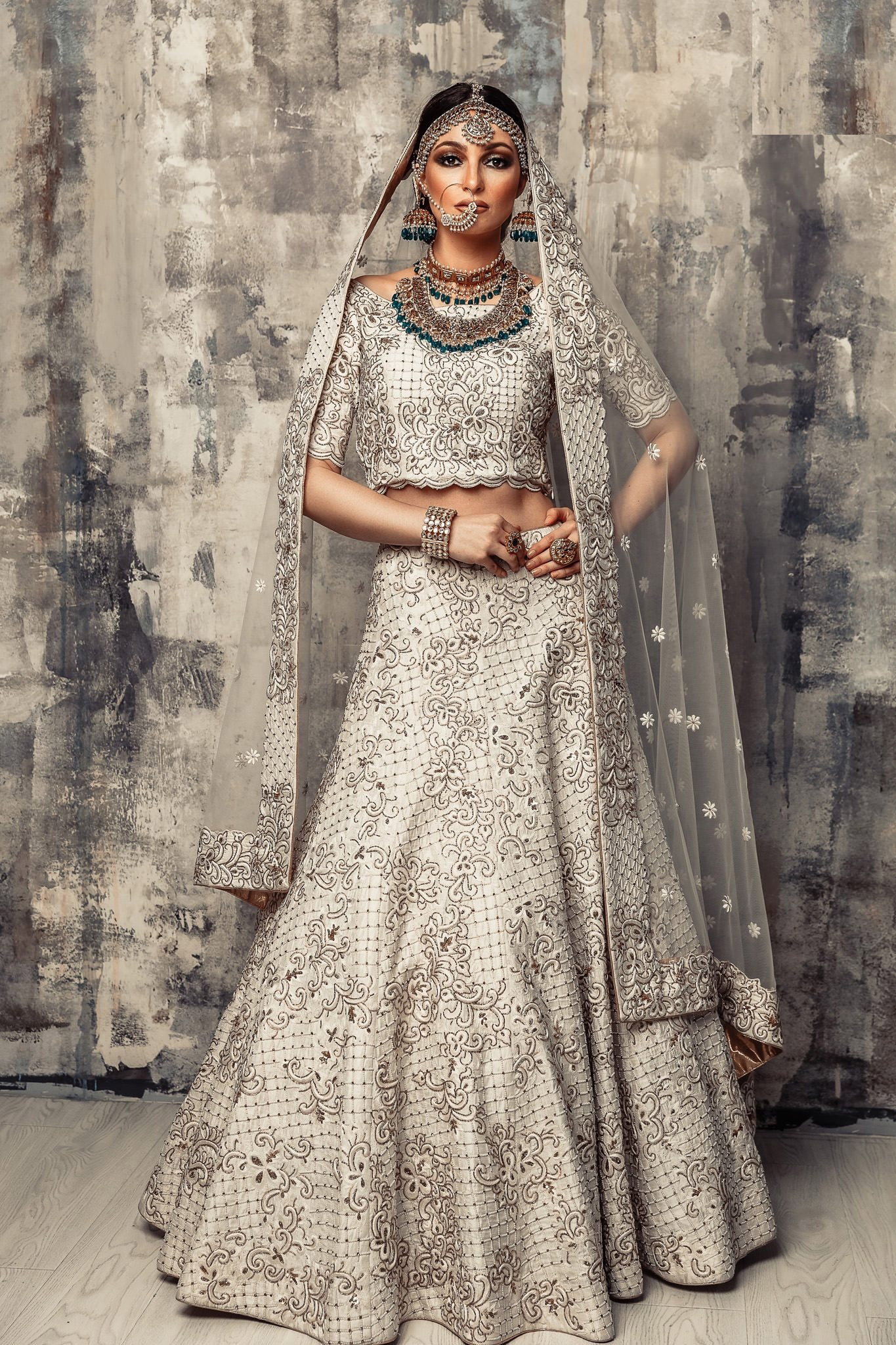 Malai Satin Embroidery Lehenga Choli In White Colour