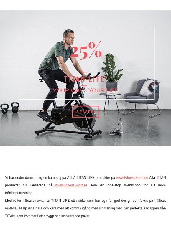 TITAN LIFE – 25% på träningsutrustning i skandinavisk design 🎅🎄