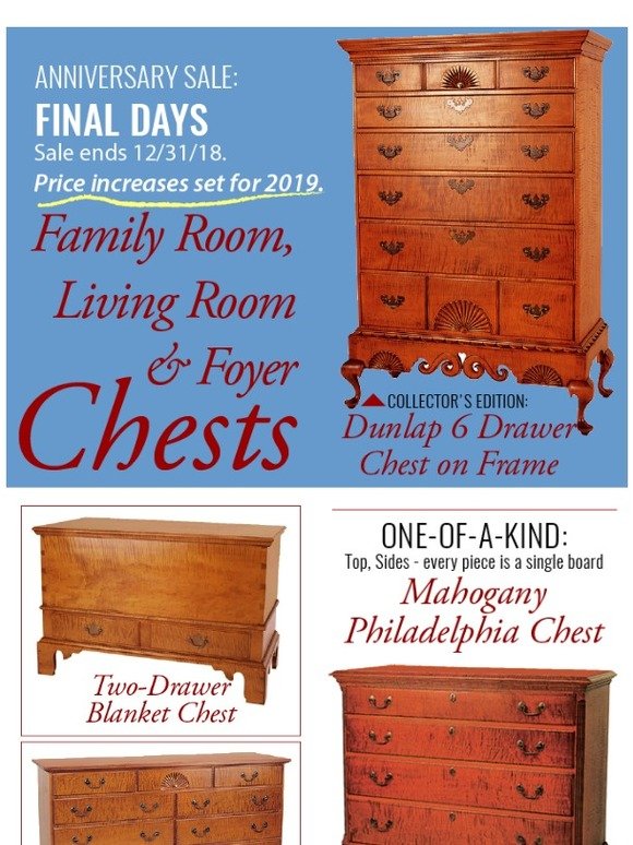 Eldred Wheeler Chest on frames, oneofakind chests and more! Milled