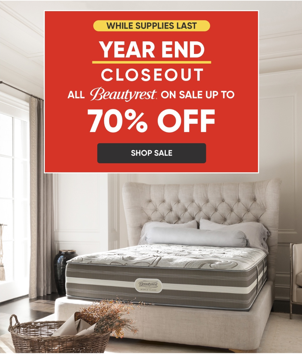 end of year mattress sale