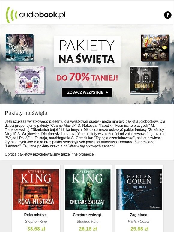 A może... pakiety na święta? Duże rabaty czekają!