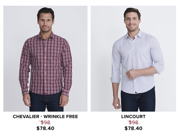 CHEVALIER - WRINKLE FREE $78.40. LINCOURT $78.40.