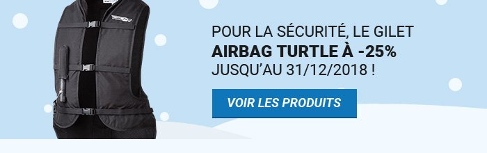 Le gilet Airbag turtle à -25% jusqu'au 31/12/2018 !