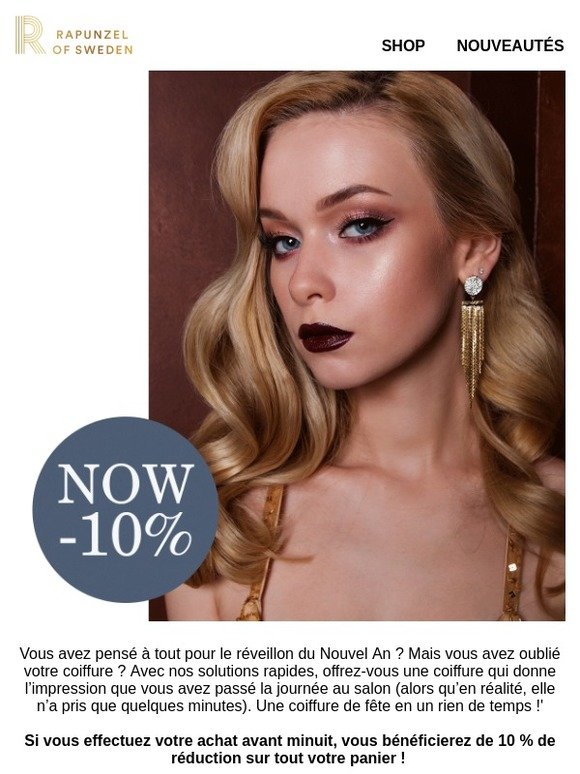 Promotions du Nouvel An ! 10 % sur tout l’assortiment