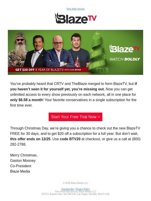 Only One Week Left to Try the New BlazeTV