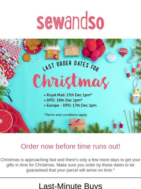 Hurry! Order today for delivery in time for Christmas