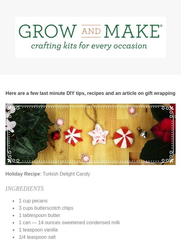 More DIY Ideas for the Holidays from Grow and Make