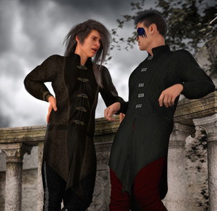 dForce Gothic Prince Outfit Textures