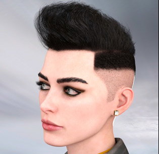 Faux Hawk Hair for Genesis 8 and 3