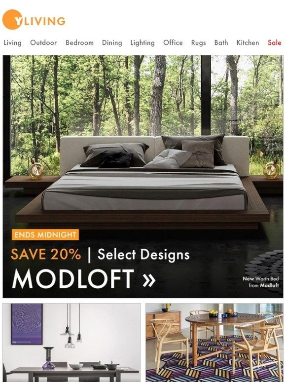 Final Hours to Save 20% on Modloft + More Brand Sales Ending at Midnight