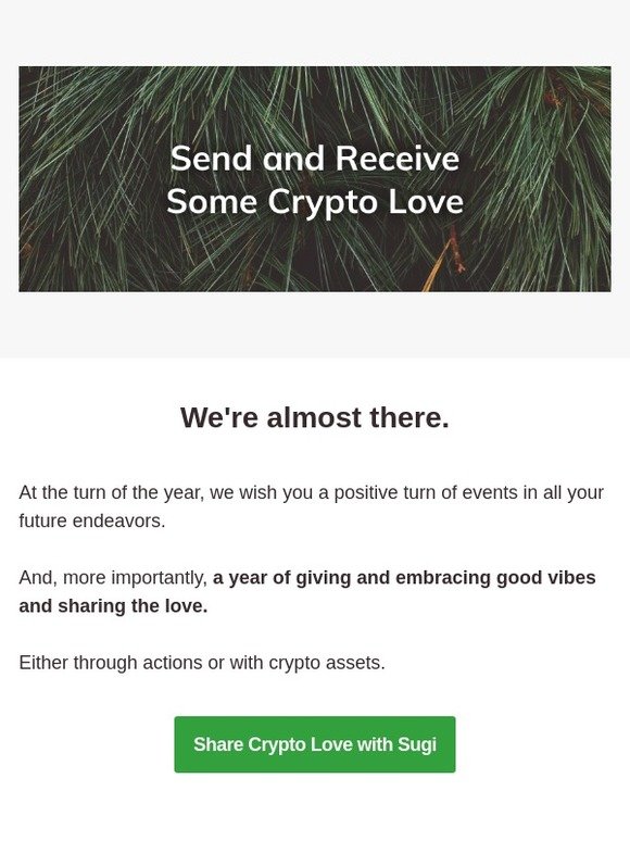 Send and receive some crypto love