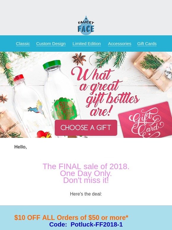 What's on sale? Everything! (*Expires Tonight!)