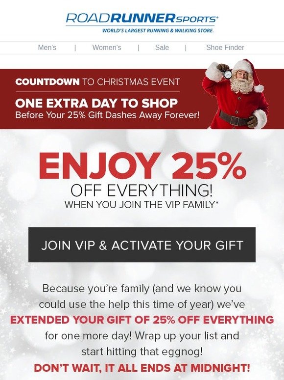 road runner sports 25 offer