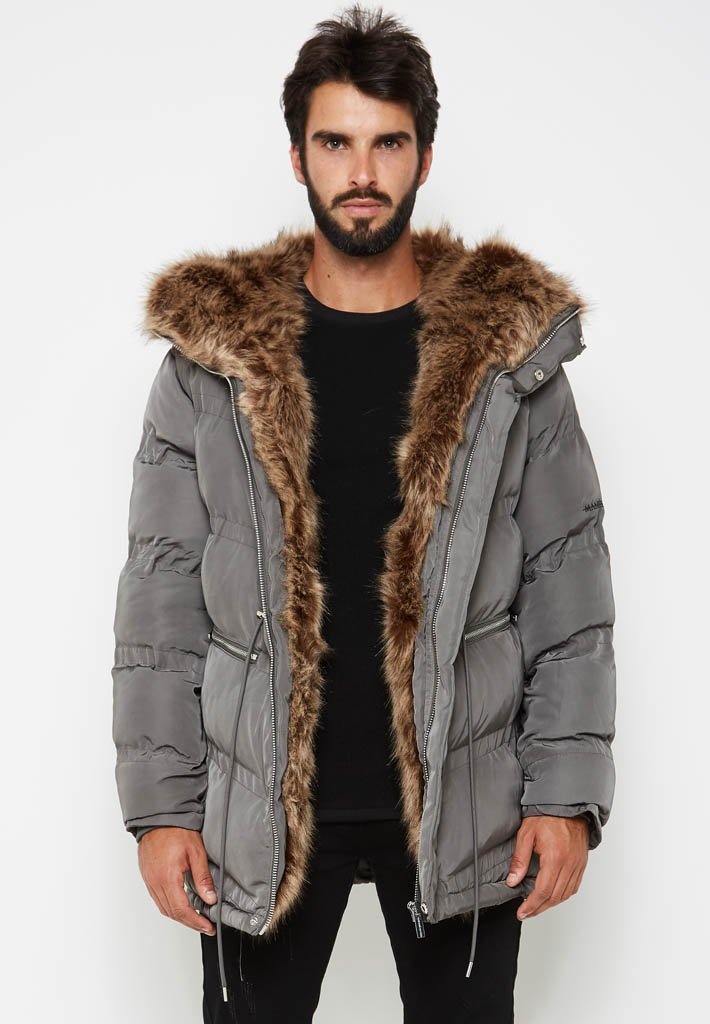 triomphe fur lined coat