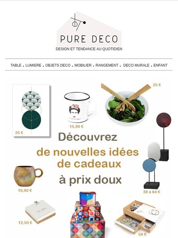 Cadeaux prix doux et Frais d'envoi offerts