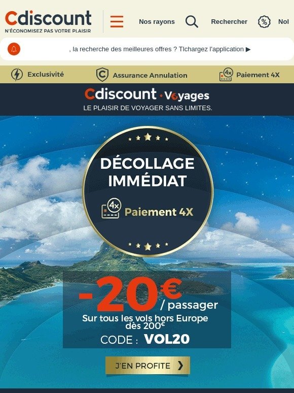 ⚡Exclusif : -20€ sur les vols