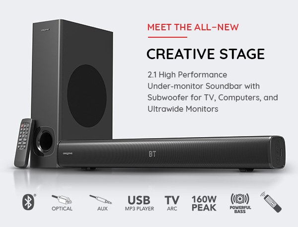 Creative: The wait is over - Creative Stage 2.1 Soundbar is now available.  | Milled