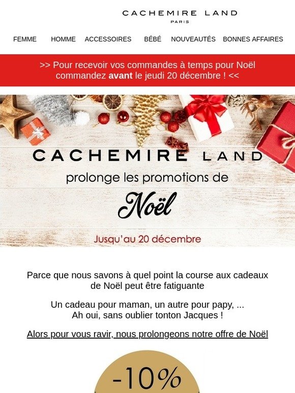 ★ 2 Derniers jours ! Offre de Noël Cachemire Land ..