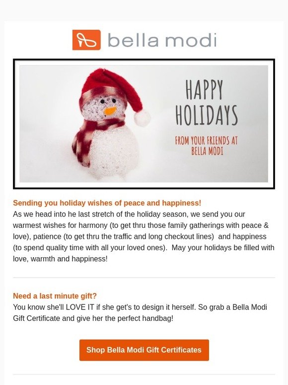 Happy Holidays from Bella Modi