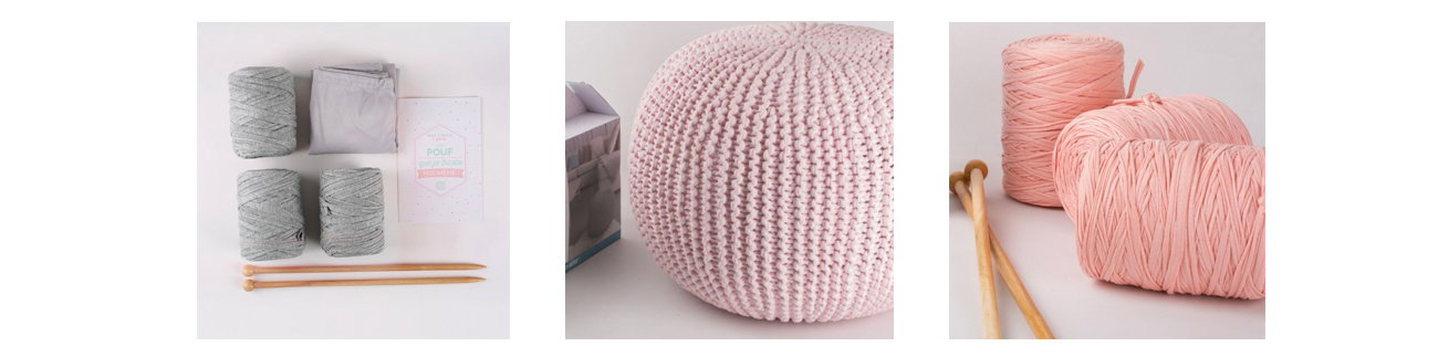 pouf kit diy idee cadeau