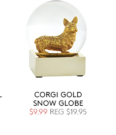 corgi snow globe