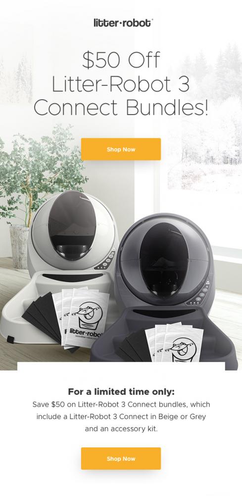 Litter Robot Christmas Giveaway 2022 Floppycats.com: $50 Off Litter-Robot 3 Connect Bundles! | Milled