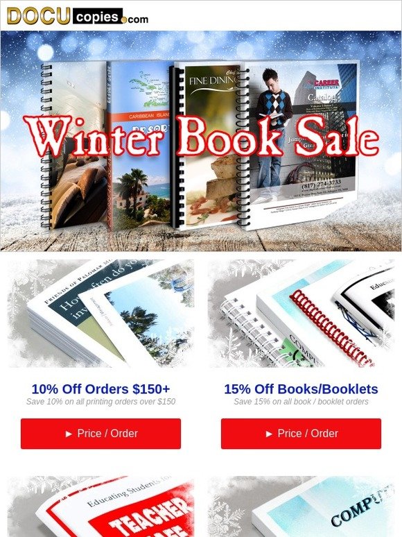 DocuCopies.com: 3 Day Only Winter Book Sale- 10-20% Off Books And More ...