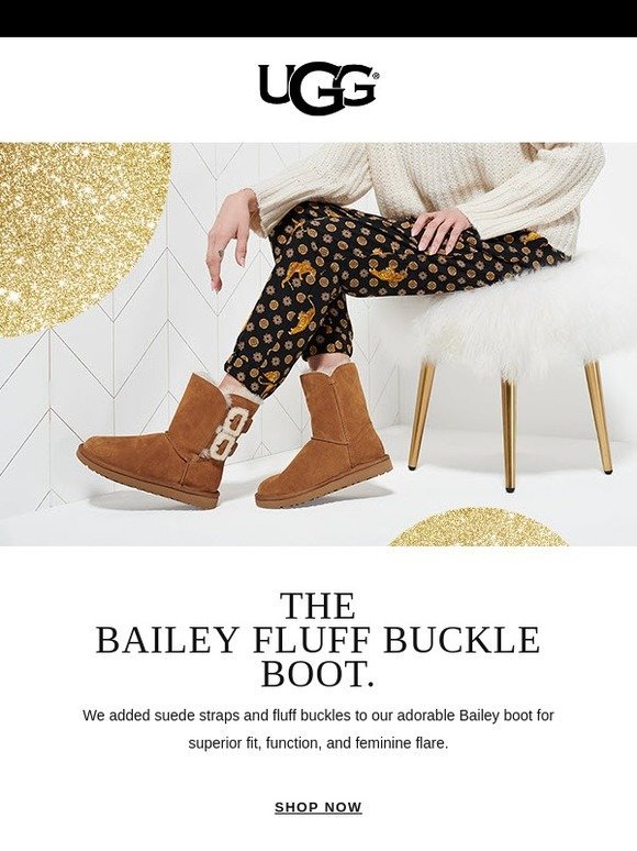 bailey fluff buckle boot