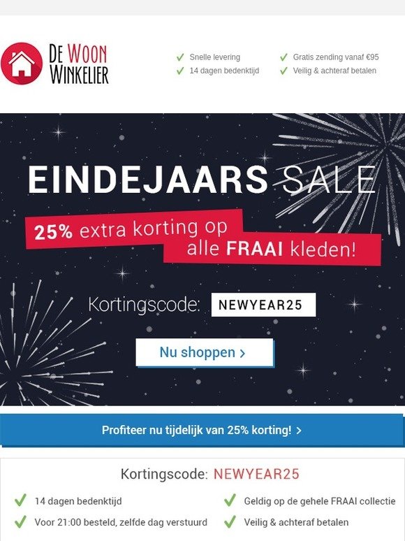 Eindejaars Leegverkoop! OP=OP