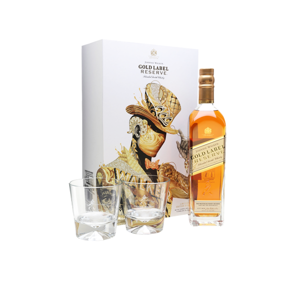 Johnnie Walker Gold Label 700ml w/ Gift Box and 2 Glasses